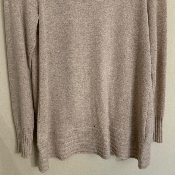 Isaac Mizrahi Live! Open Front Cardigan Sweater MediumTan100% Cashmere - Picture 10 of 12
